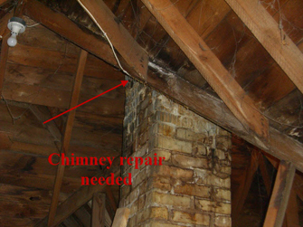 picture of needed chimney repair