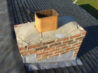 picture of damaged chimneys